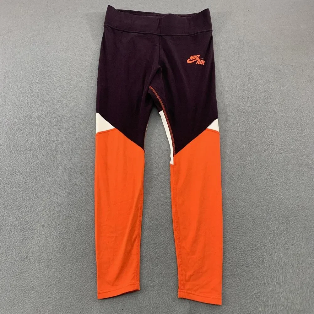 Nike Leggings Womens Large Multicolor Colorblock High Rise Nike Air Ankle Gym
